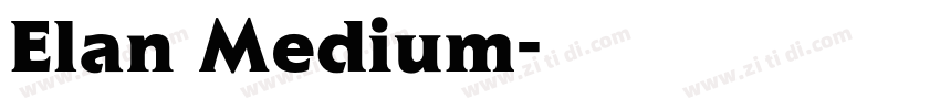 Elan Medium字体转换